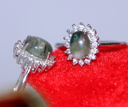 Green Quartz Rutilated Ring