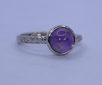 Amethyst Small Round Ring