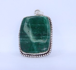 Moss Agate Square Pendant