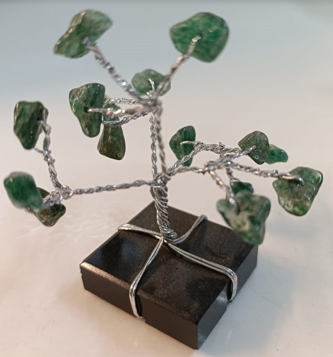 Gree Jade Crystal Tree Small