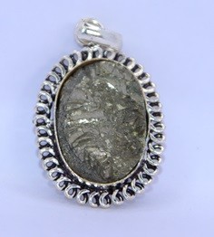 Pyrite Cluster Oval Pendant