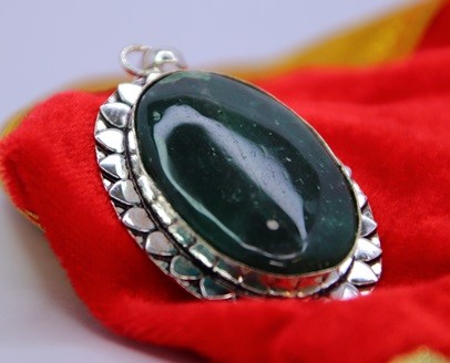 Moss Agate Oval Pendant