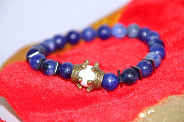 Blue White Barket Pine Bracelets