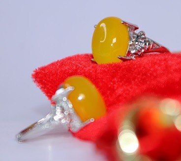 Yellow Agate Ring