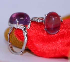 Rainbow Fluorite Ring