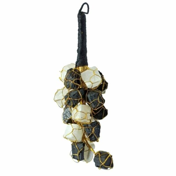 Selenite & Black Tourmaline Hanger